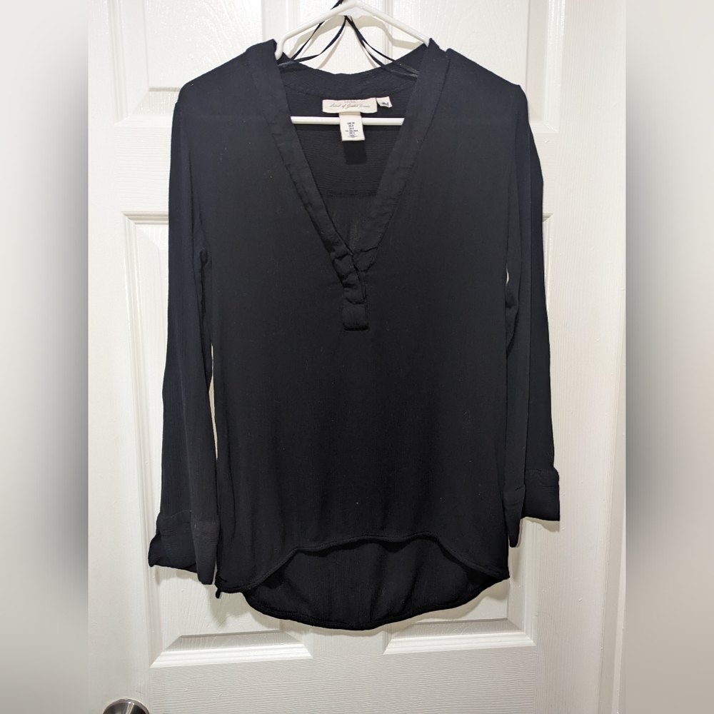 L.O.G.G. Label of Graded Goods H&M Women's V-Neck Blouse Black